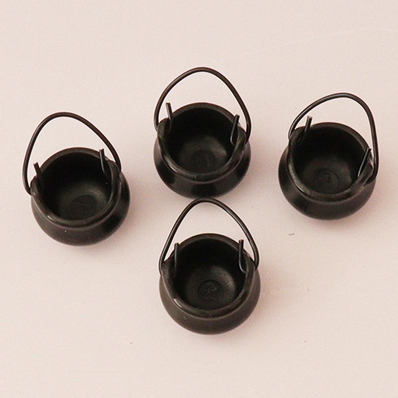 2 шт. Хэллоуин Пластиковый Портативный Котел Тигель Банка Модель Кукольный Домик Хэллоуин Лесной Лагерь Сцена Аксессуары Реквизит Игрушка