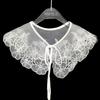 1pc Sexy Lace Fake Collar Shirt Shawl Flower Crochet Neckline Collars Women Detachable Collar Half Shirt Faux Collar Lace Fabric