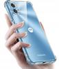 Case for Motorola Moto E22 E22i ANTI-SHOCK COLOURLESS TRANSPARENT + Glass