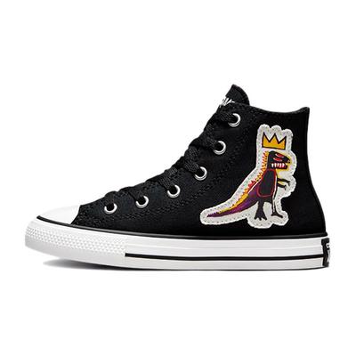 Jean-Michel Basquiat X Chuck Taylor All Star High PS Pez Dispenser Kids Sneakers Black Multi Egret 372587C