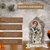 Silver Radha Krishna Chowki God Idol | Best Wishes Printed Box | Carry Bag