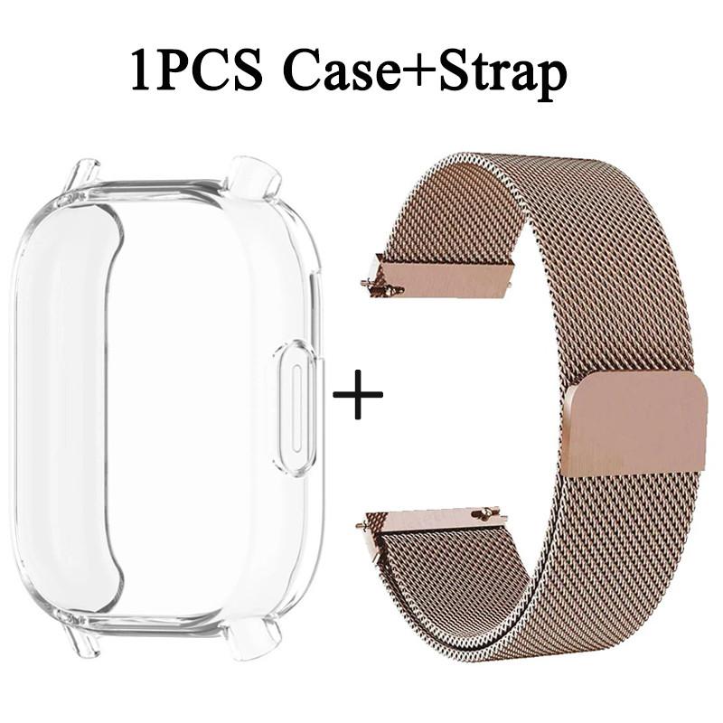 Ремешок из нержавеющей стали + защитный чехол из ТПУ для Redmi Watch 5 Lite Active Metal Strap Soft Protector Shell для Redmi Watch5 Lite Аксессуары