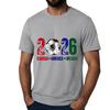 2026 Футболка Североамериканского Чемпионата по Футболу Футбольные Принадлежности Одежда Мужская Женская Мода Футболка с Круглым Вырезом Хлопковая Футболка Патриотический Подарок