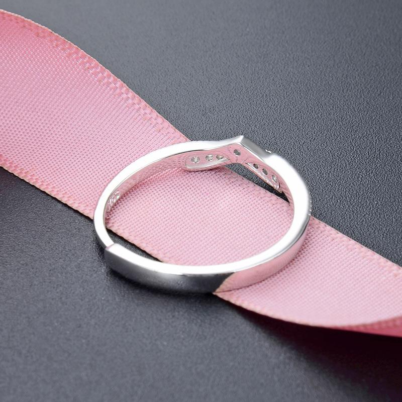 Lindon Classic 925 Sterling Silver Zircon Ring Ladies Jewelry Wedding Promise Party Gift