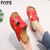 Order a Size Up Summer Women Premium Open Toe Orthopedic Sandals Ladies Slippers Buckle Strap Vintage Anti-slip Breathable Slippers Plus Size Sandals