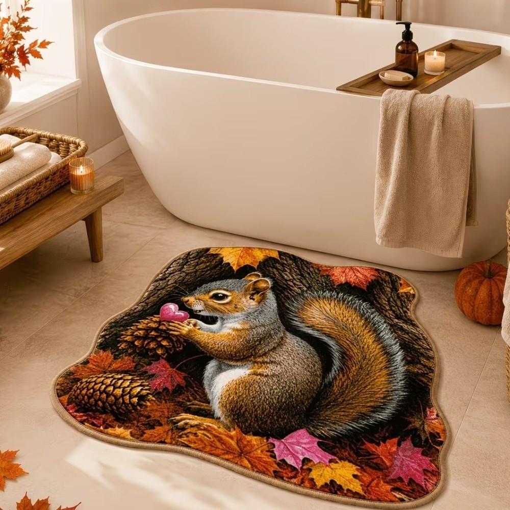 Skin-Friendly Pumpkin Door Mat Soft Dirt Trapping Mat Easy To Maintain Entrance Door Mat Indoor