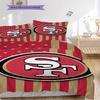 San Francisco 49ers Pattern Bedding Quilt Set Quilt Cover Pillowcase Home Decoration Birthday Gift (1 * duvet cover + 2 * pillowcase, without core)