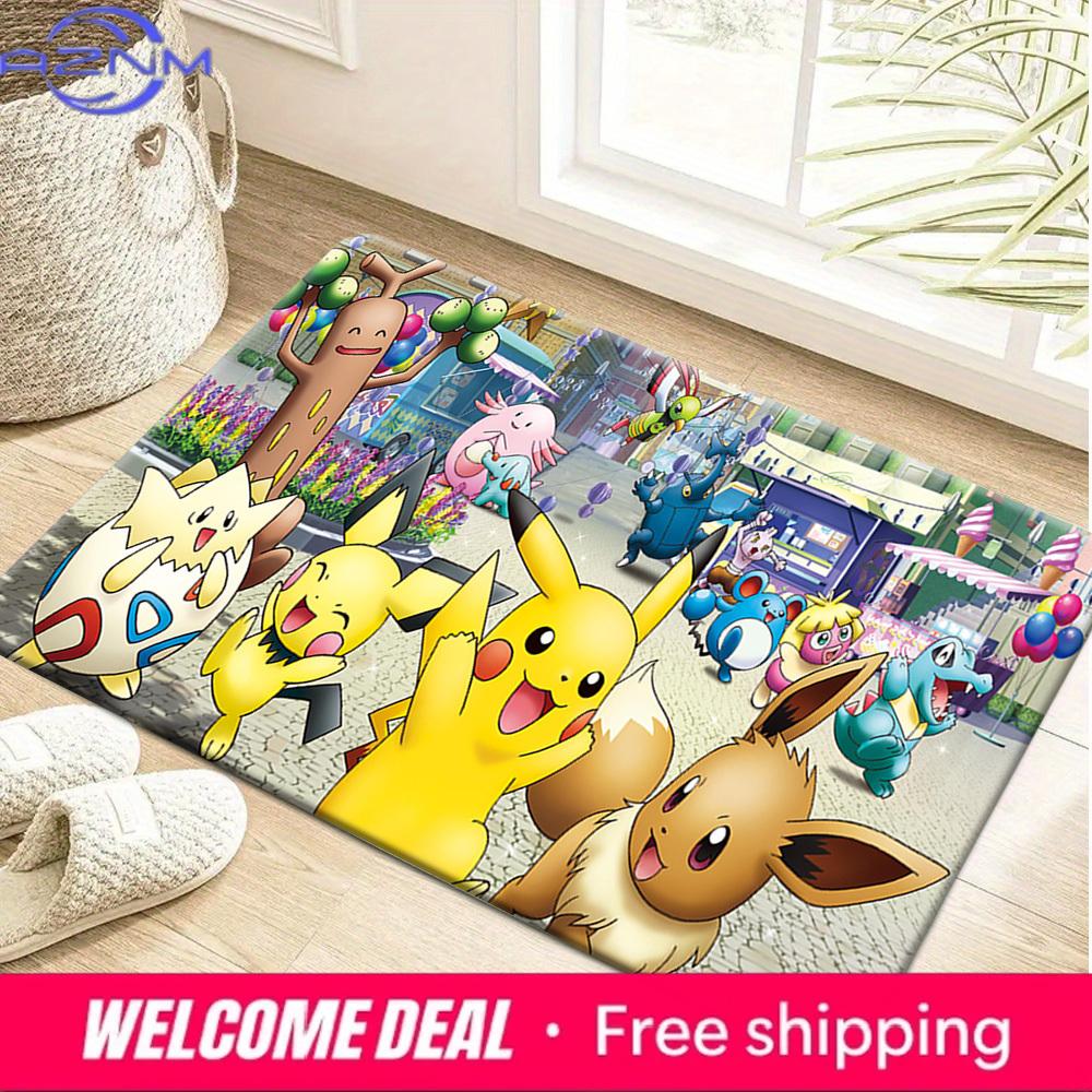 Pokemon Pikachu & Friends Carnival Print Non-slip Doormat Soft Floor Mat for Home Decor