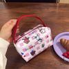 Cute Pink White Rabbit Handbag Cosmetic Bags Women Large Capacity Portable Travel Toiletry Storage Bags Makeup Pouch Girly Gifts