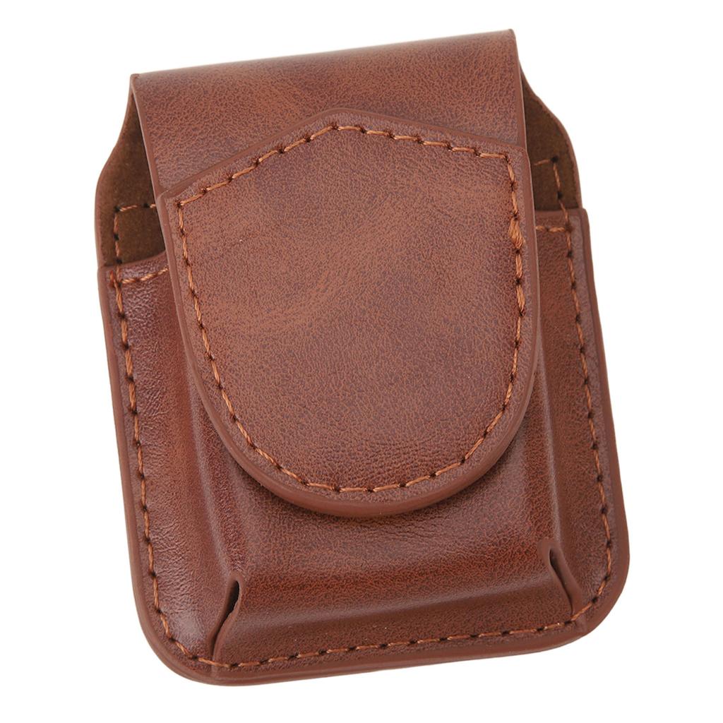 Чехол для зажигалки с поясным ремнем Держатель из ПУ Противоударный Мягкая подкладка Магнитная застежка Поясной чехол для зажигалки для улицы