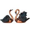 Resin Couple Swan Ornaments Creative Wine Rack TV Cabinet Artistic Figurine Furnishings Home Decoration Christmas Gifts