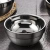 304 Stainless Steel Bowl Double Layer Platinum Bowl Cafeteria Soup Bowl Rice Bowl Insulated Bowl Rice Bowl