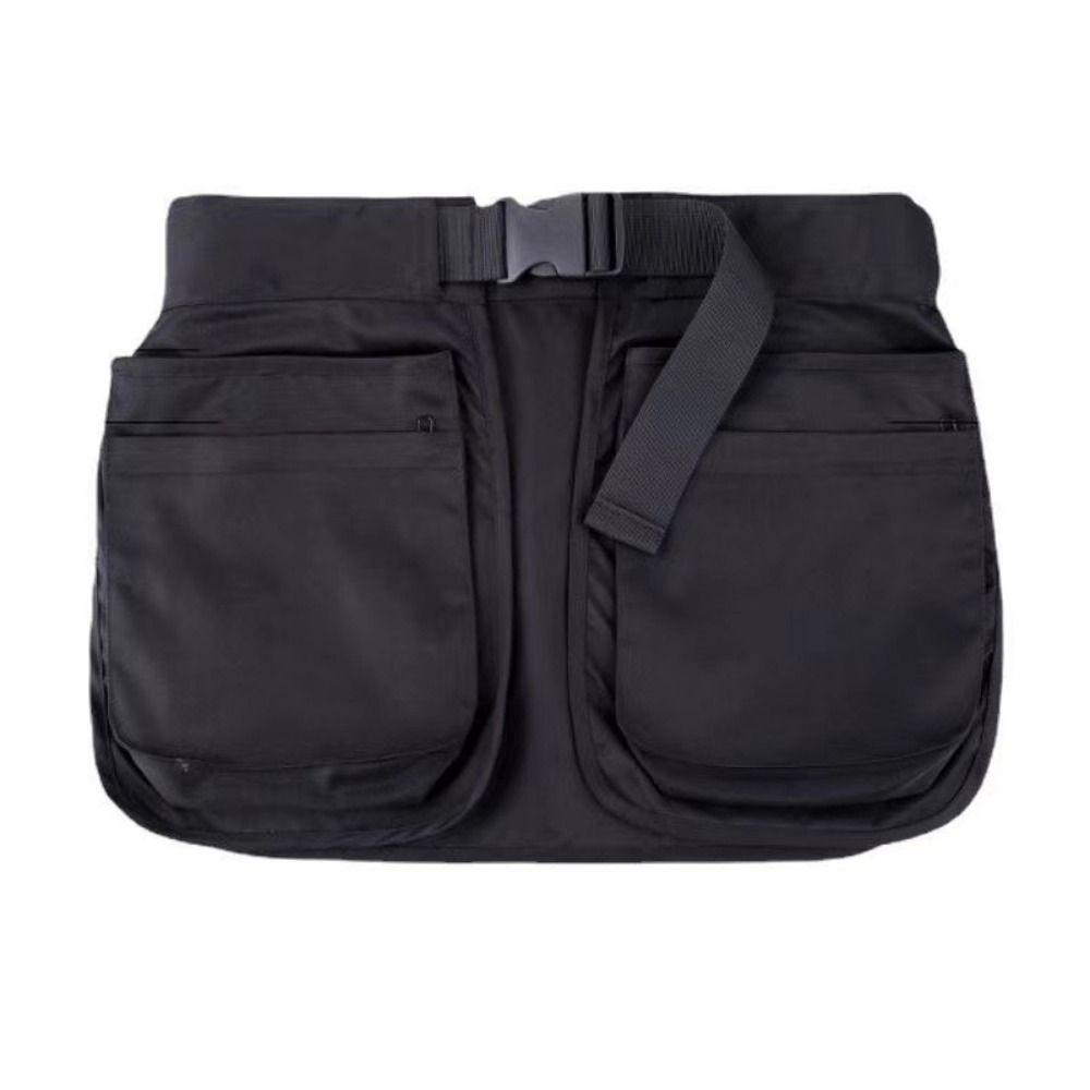 Multi-pocket Apron Belt Bag Black Fanny Pack Wear Resistant Tool Pouch Travel