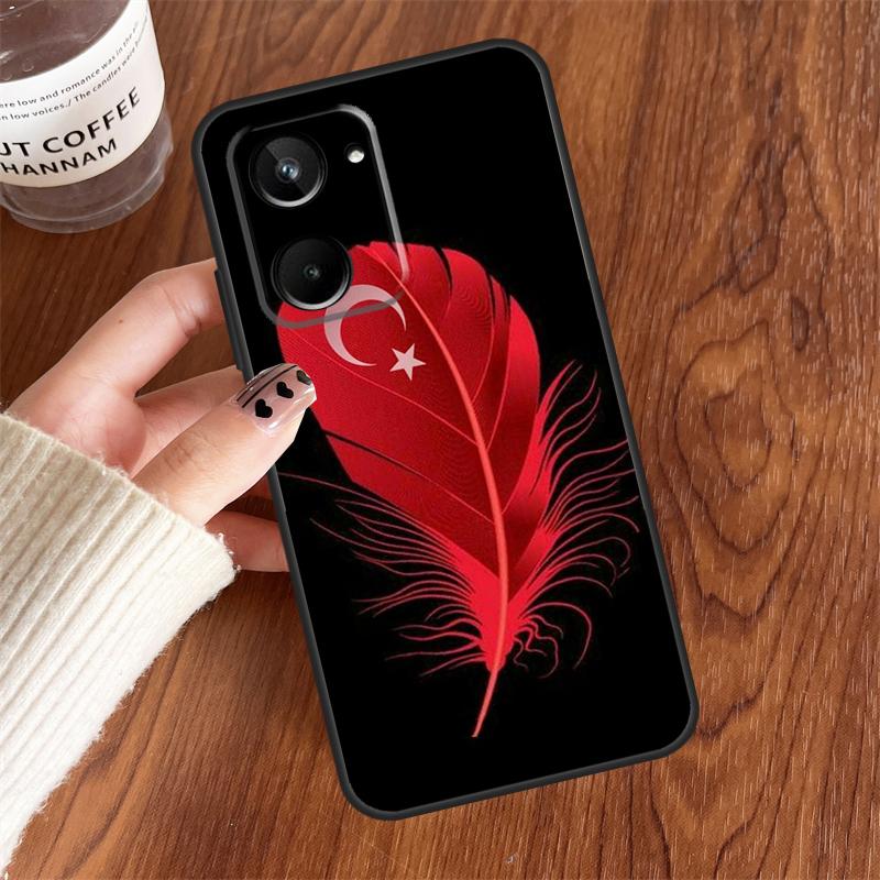 Турция Турецкий Флаг Для Realme 10 11 12 13 14 15 Pro Plus C65 C71 C75 C55 C63 C61 C53 C67 C35 GT6 GT7 Pro Чехол