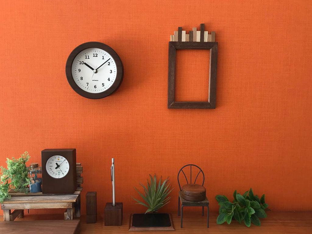 KATOMOKU Часы двойного назначения 5 Коричневые радиочасы с непрерывной секундной стрелкой km-112BRRC