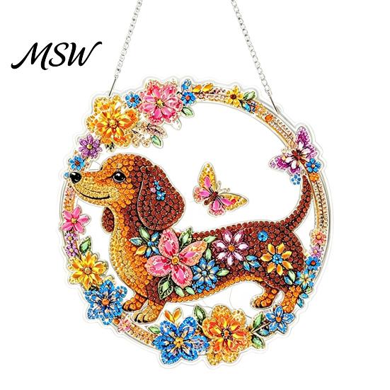 Rhinestone Painting Suncatcher Kit Christmas Kit, DIY Faux Pearl Art Ornament Craft Crafts for Adults Beginner, Acrylic Xmas Handmade Ornaments
