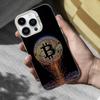 Cool Art Bitcoin Digital Phone Case For iPhone 17,16,15,14,13,12,11,Mini,XS,Pro,SE,MAX White Matte Shockproof Cover