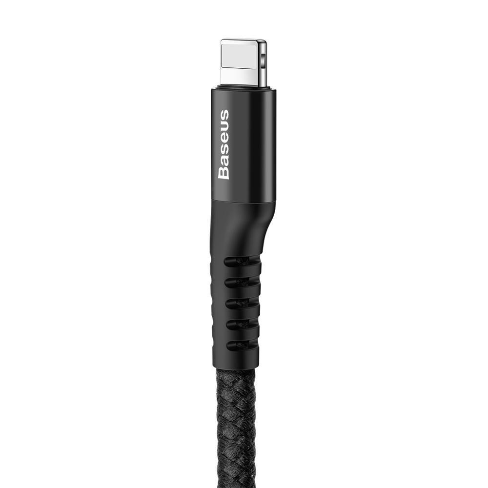 Baseus 1m Coiled USB-A to Lightning Cable - Black