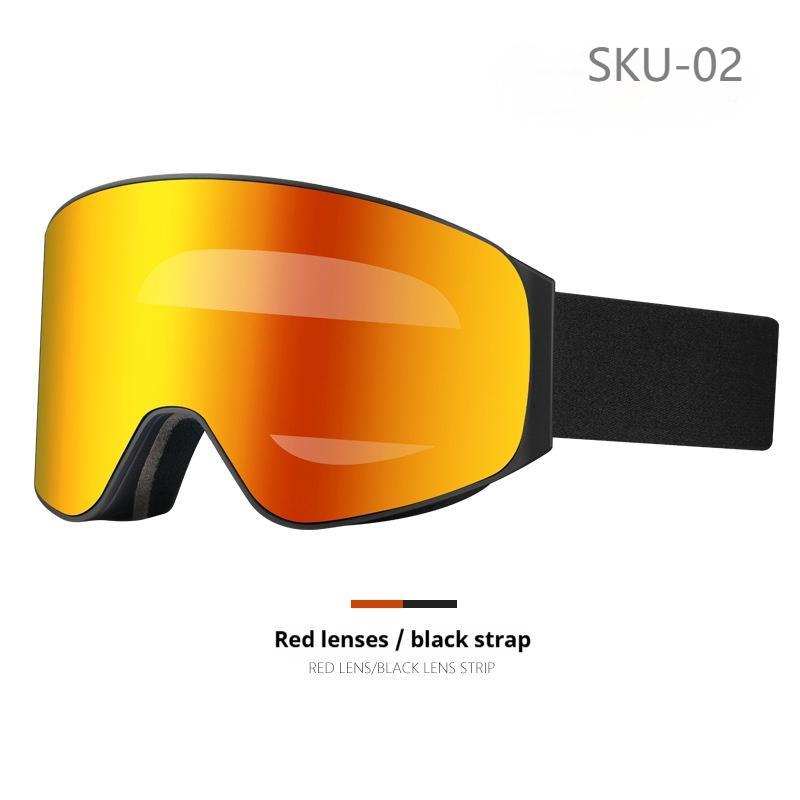 Ski Goggles Uv400 Protection Skiing Googles Snow Safety Anti-fog Mirror Lenses Otg Magnetic Snowboard Safety Glasses Custom Logo