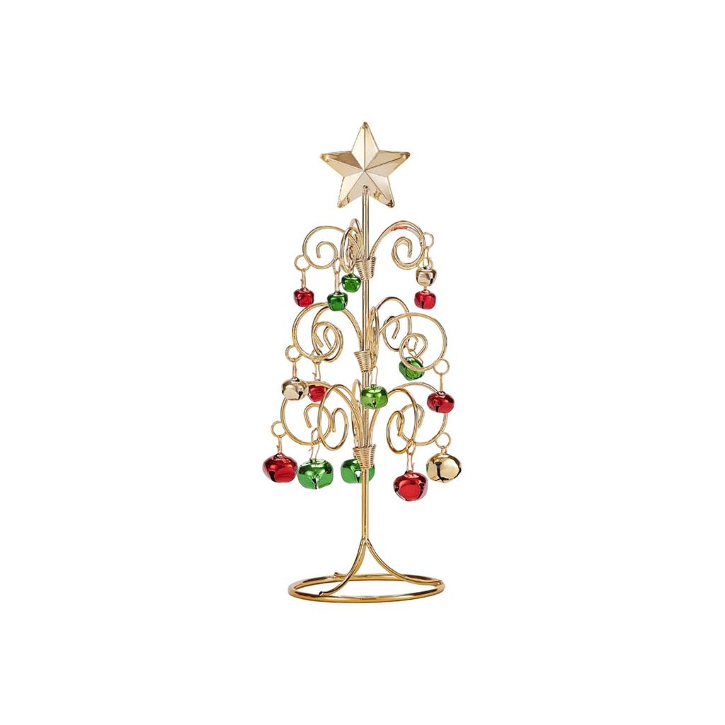 Миниатюрная кованая железная рождественская елка-колокольчик, настольная имитация рождественской елки, витрина, рождественское украшение для вечеринки.