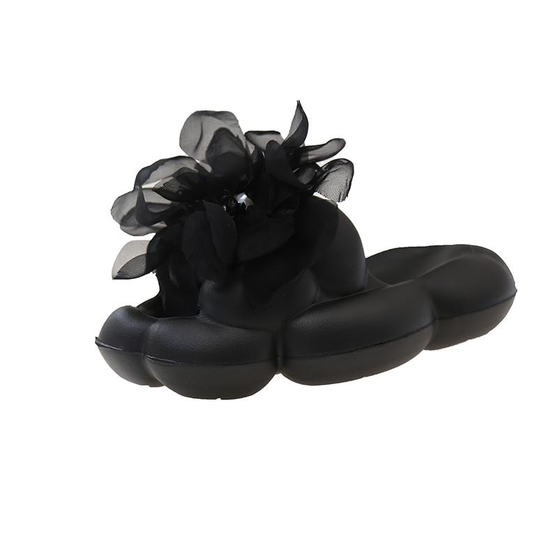 Женские балетки с жемчугом, модные, с круглым носком, открытым носком, мягкой подошвой, противоскользящие и износостойкие, на среднем каблуке, шлепанцы