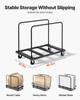 Drywall Cart Dolly, 816 kg Load Capacity, Steel Panel Truck Cart with 12.5 mm Swivel Casters, Lumber Drywall Dolly with Tie-Down Strap & 2 Side