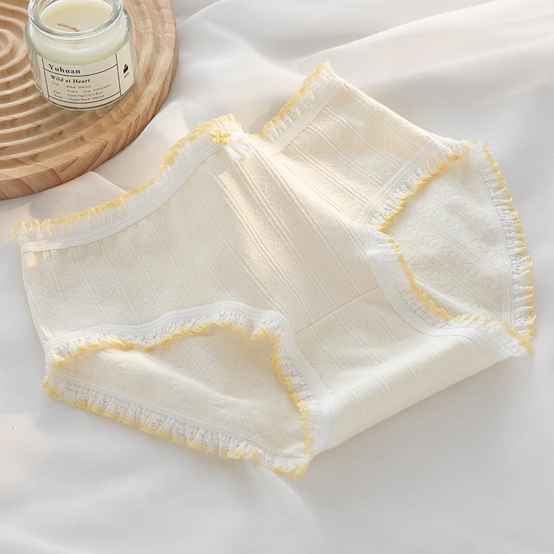 Baby Cotton Underwear Women's Antibacterial Crotch Pure Lingerie Cotton Breathable Waist Bag Hip Cute Triangle Panties