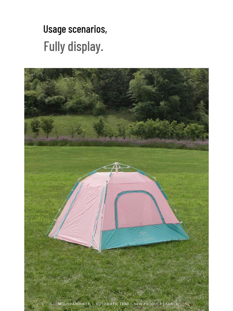Палатка с яблоками-дичками: Автоматическая палатка для кемпинга на открытом воздухе, водонепроницаемая, ветрозащитная, защищающая от солнца, с механизмом быстрого раскрытия