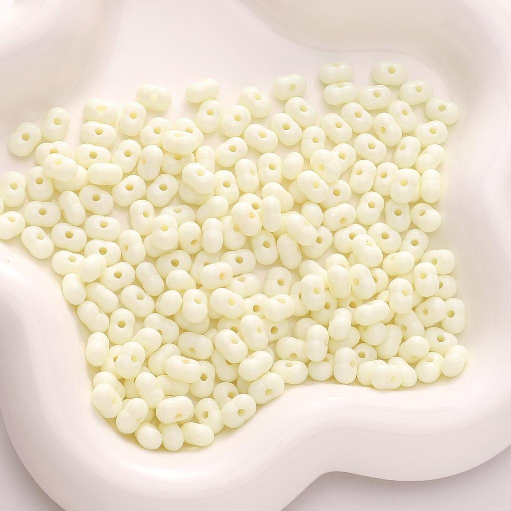 Бусины для браслетов ручной работы 8x5 мм Однотонные бусины Светлые арахисовые бусины Акриловые бусины из проса Бусины-россыпи Бусины Аксессуары для самостоятельного изготовления Струны Браслеты