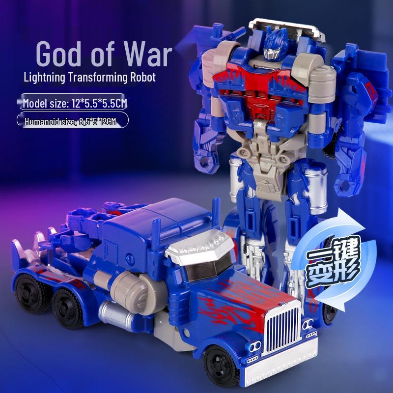 One-Step Transforming Toy Car & Robot Action Figure – Optimus Prime & Bumblebee Educational Gift for Kids
