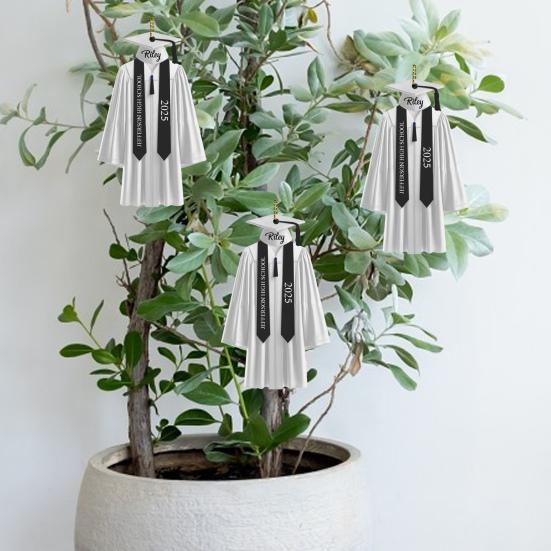 2D персонализированные украшения на выпускной класс 2025 года, подвесное украшение на выпускной с именем на год, акриловый сувенир на память о выпуске средней школы, колледжа, подарок