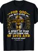 Designed for Teenagers for God Has Not Given Us A Spirit of Fear Christian Quote T Shirt Same Style for And 2026 Summer