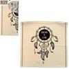 [Q2187] - Black Beige 'Boho' Cotton Cushion Cover (dream & Love- Dreamcatcher) - 40x40 Cm