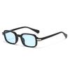  New Retro Rectangle Women Sunglasses Fashion Clear Ocean Gradient Lens Shades UV400 Men Trending Rivets Sun Glasses