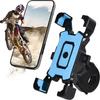 Bike Phone Holder Motorcycle Mount Adjustable Handlebar Cell Phone Clamp Quick Installation 360° Rotation Universal Smartphone