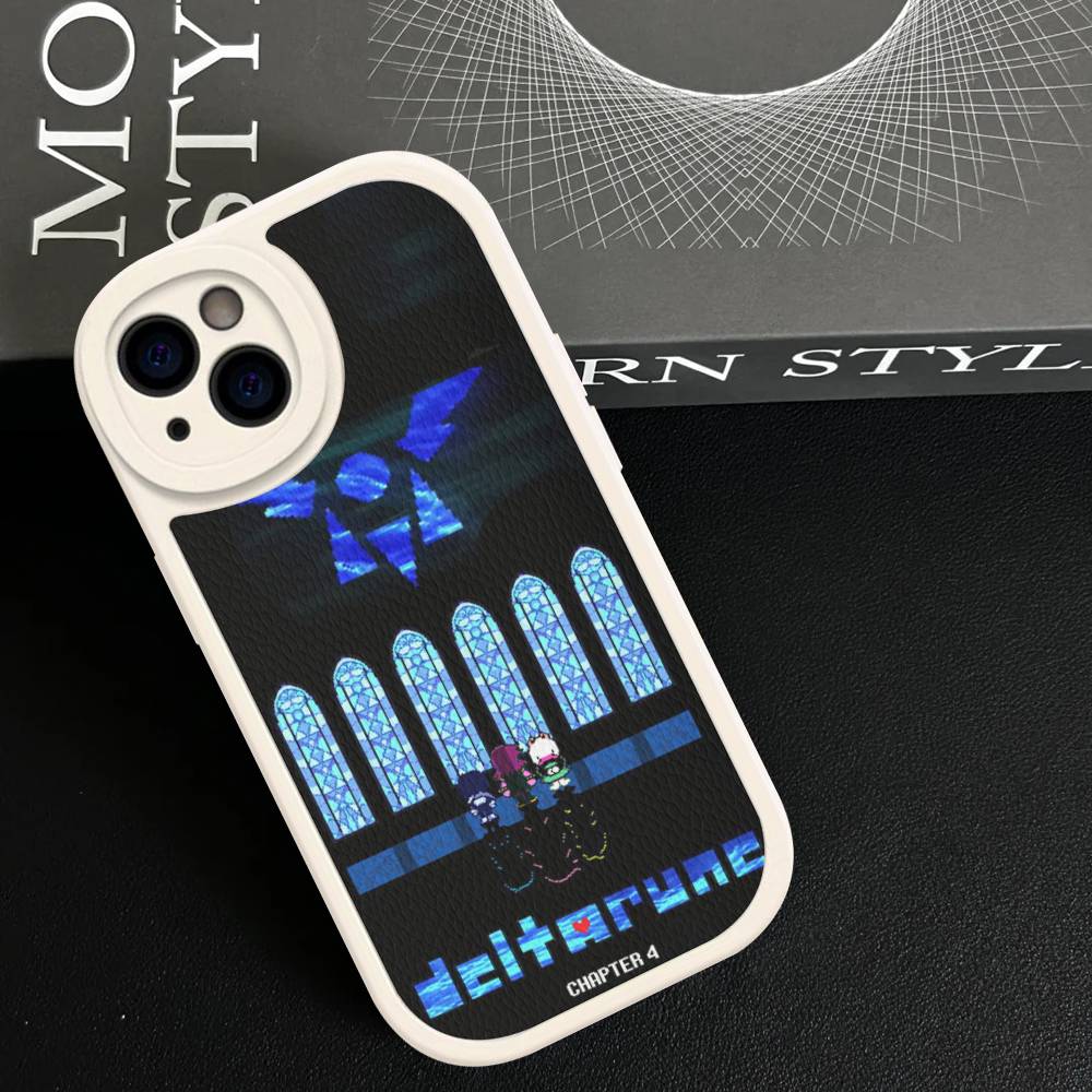 Кожаный чехол для телефона D-Deltarune Ralsei для iPhone 16 16e 15 14 13 12 11 Pro Max Plus Mini