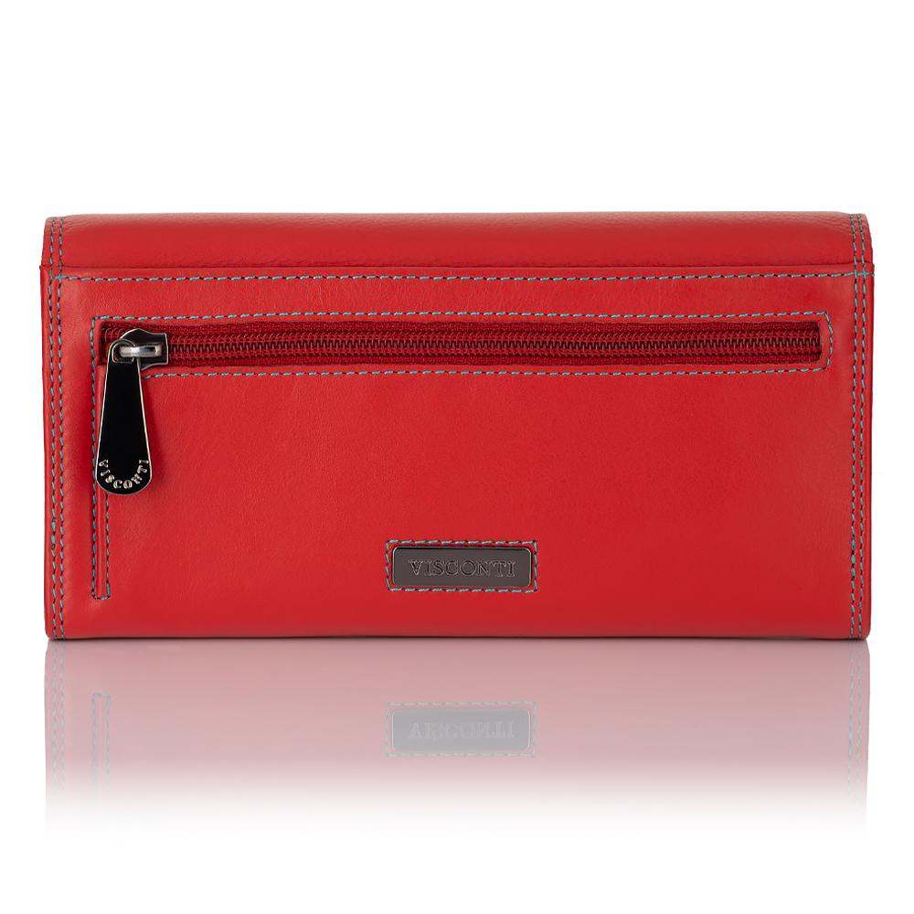 Visconti R-11 Red Large Leather Women' Wallet