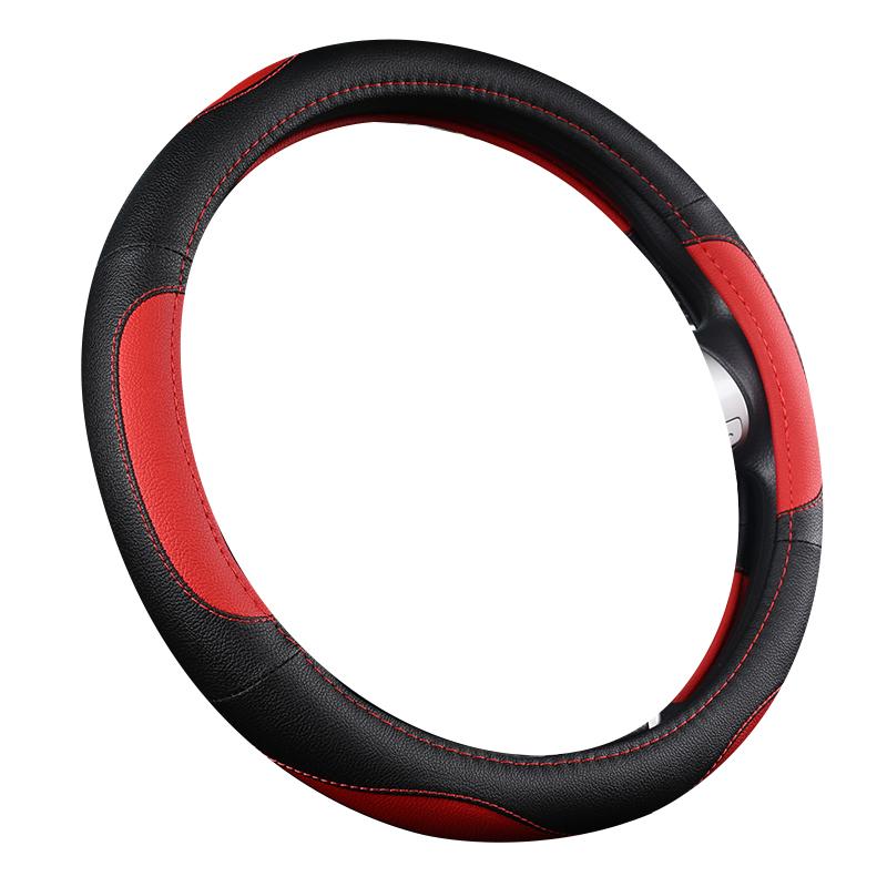 Моточехлы автомобильный противоскользящий кожаный чехол на руль Универсальный автомобильный защитный чехол на руль модный стиль 38 см
