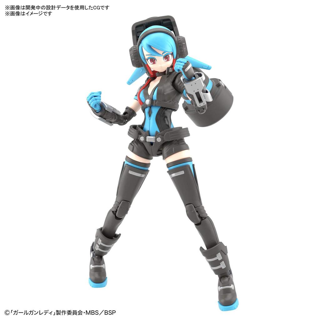 Girl Gun Lady Attack Girl Gun X Lady Commander Alice Set BOX Scale Plastic Model Blue 1/1 Color-coded