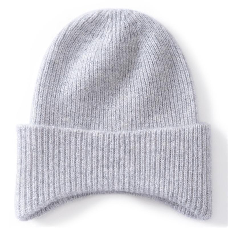 Pure cashmere children's winter hat pullover hat versatile hat women's knitted hat warm wool hat