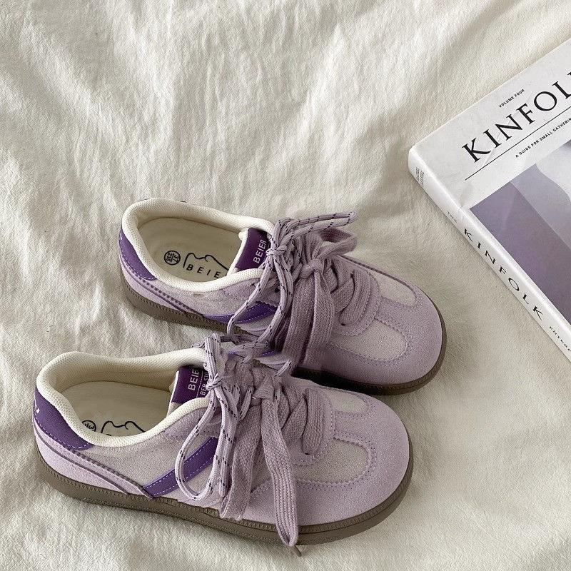 Сноу Лаудер фиолетовый нишевый дизайн чувство моральной подготовки обувь женщины студенты уродливые милые доски обувь ретро повседневная спортивная обувь дети