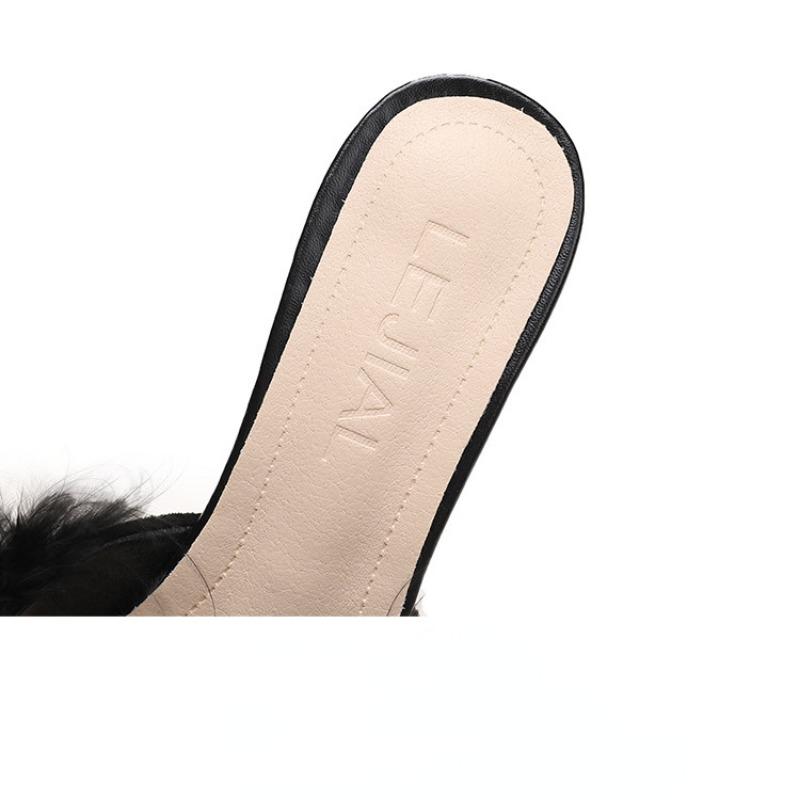 Womens High Heeled Slippers Pointed Sandals Fashion Comfortable Casual Home Shoes Non Slip Breathable