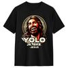 Унисекс Easter Yolo Jk BRB Jesus Футболки 100% Хлопок Топ Футболки Пляжные Смешные Короткий Рукав Футболка Круглый Вырез Модный Повседневная Футболка
