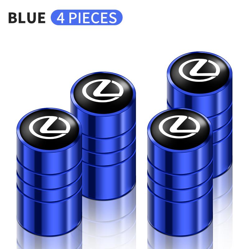 4Pcs Car Wheel Metal Valve Caps Auto Tire Air Stem Cover Bolt Cap For Lexus F-SPORT ES RX NX LS UX LM LX GX LC RZ IS CT GS RC HS