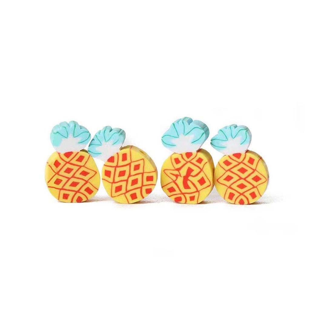 Handmade Pineapple Fruit Soft Clay Bead Kit for Jewelry DIY – Bracelets, Necklaces, Wristbands (100 Pieces)