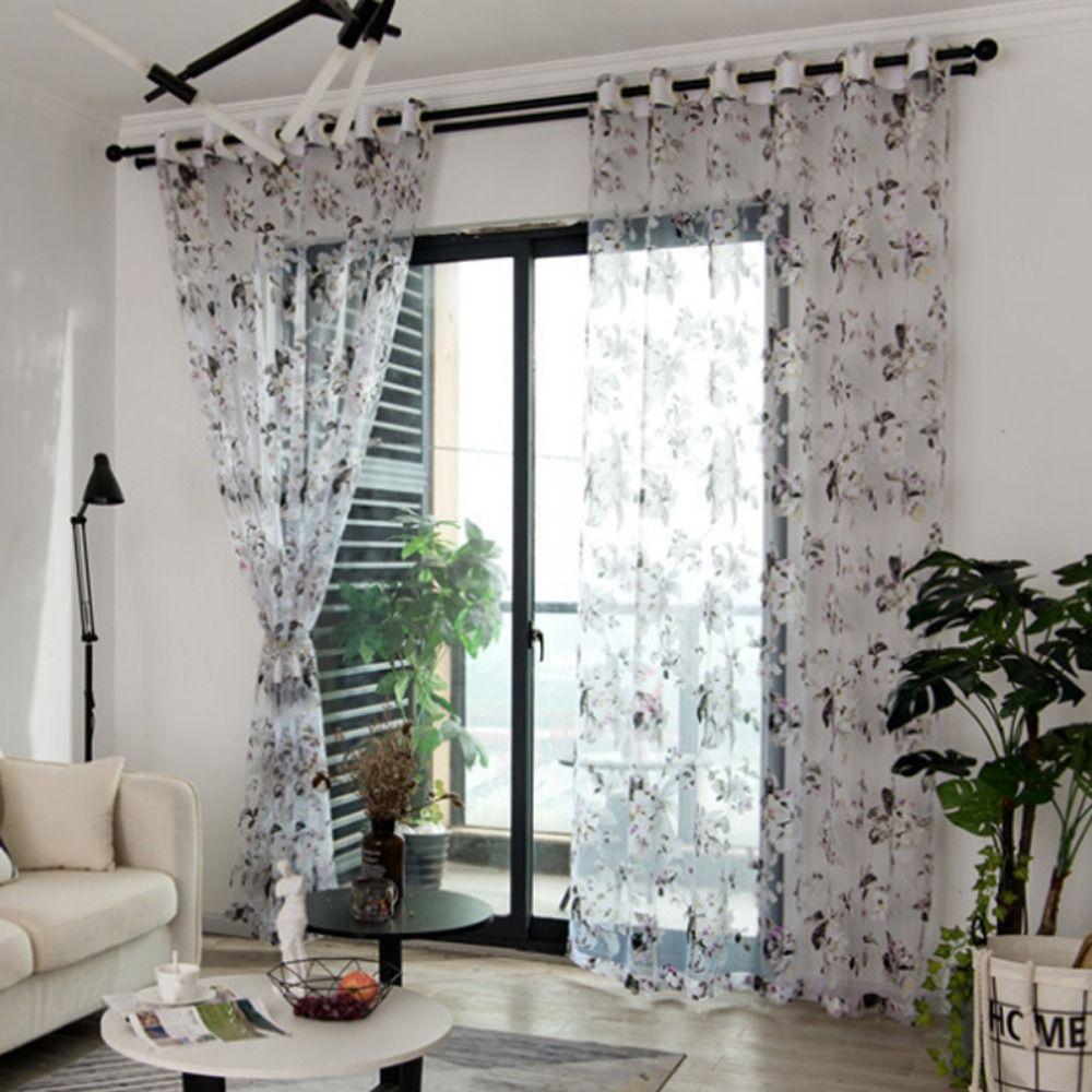 Романтичные шторы на окна, тюль, занавеска из марли, современный цветочный узор, прозрачная занавеска для спальни