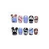 100% HANDMADE Trapezoid Coffin Shape Artificial Nail Art Cute Cartoon Hand-Painted Short Strange Halloween Ghost Mouse Phototherapy Nails