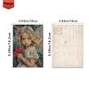 32pcs. Vintage Christmas Girl Postcard, Halloween/Back-to-School Season/Birthday/Budget-Friendly, Gift, Collectible, Mail-Ready