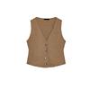 Textured Sleeveless Cardigan Vest Tops 5039277 Straight-leg Loose Comfort and Casual Pants 5039278
