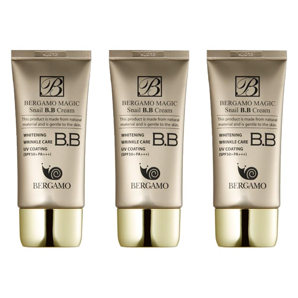 Bergamo Magic Snail BB Cream 50 мл, содержит слизь улитки, увлажняет, питает, защищает от ультрафиолета, омолаживает, осветляет.